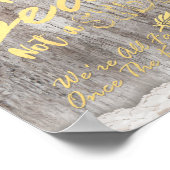 ラスティック ウッド バルコニー ピック ア シート ノット ア サイド ウェディング ポスター (角)