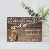 ラスティック ウッド バレル ヒマワリ - レセプション 招待状 (スタンド正面)