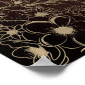 ラスティック ウッド フラワー ウェディング ウェルカム ポスター (角)