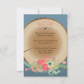 ラスティック ウッド ブーケ - レセプション インビテーション (正面)