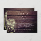 ラスティック ウッド メイソンジャー カントリー レセプション エンクロージャーカード (正面/裏面)