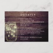 ラスティック ウッド メイソンジャー カントリー レセプション エンクロージャーカード (正面)