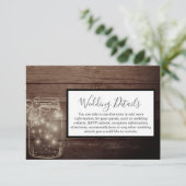 ラスティック ウッド メイソンジャー カントリー レセプション 招待状 (スタンド正面)