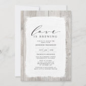 ラスティック ウッド ラブ イズ ブリューハンターシャワー 招待状 (正面)