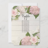 ラスティック ウッド レース ローズ ハイドランジア テーブル シーティング リスト 招待状 (裏面)