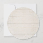 ラスティック ウッド ローズ ベイビーズ ブレス フローラル ラウンド wreath 招待状 (裏面)