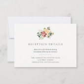 ラスティック エレガンス | 花のウェディング レセプションの詳細 招待状 (正面)