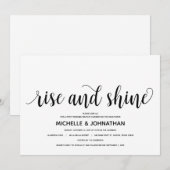 ラスティック エレガント ウェディング後 招待状カード 招待状 (正面/裏面)