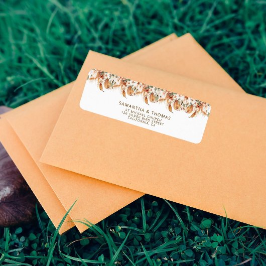 ラスティック エレガント カリグラフィー ボヘミアンチック ウェディング ラベル