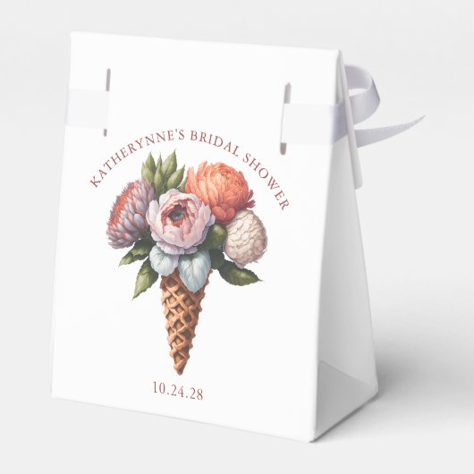 ラスティック・エレガント・ボヘミアンチック アイスクリーム ブライダルシャワー フェイバーボックス (裏面サイド)