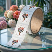 ラスティック エレガント ボーホー アイスクリーム ブライダル シャワー サンクス ラウンドシール