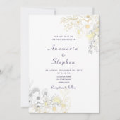 ラスティック エレガント ヴィンテージ フラワー ウェディング 招待状 (正面)