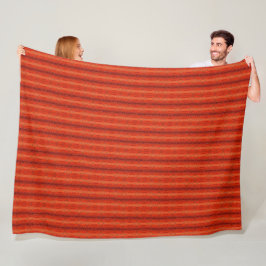 ラスティック オレンジ アステカ柄 ブランケット 152.4cm x 203.2cm