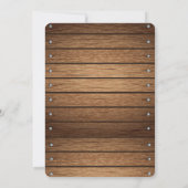 ラスティック オレンジ バスケットボール ベイビー シャワー 招待状 (裏面)