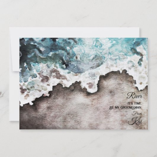 ラスティック オーシャン グルームズマン プロポーズ カード (裏面)