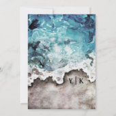 ラスティック オーシャン | ビーチ デスティネーション リハーサル ディナー 招待状 (裏面)