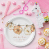 ラスティック オータム シトラス ドライ オレンジ ガーランド ペーパープレート (パーティー)