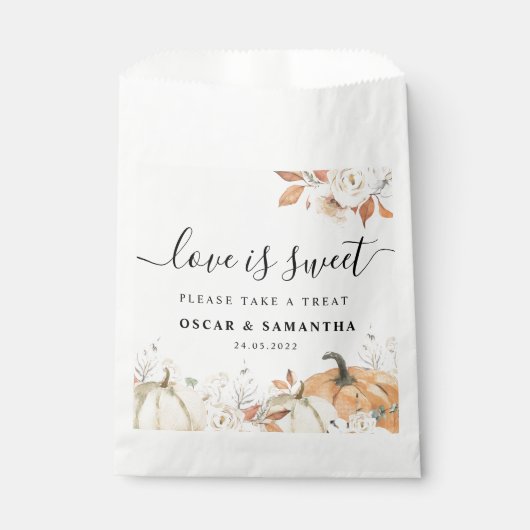 ラスティック オータム パンプキン & フラワーズ フェイバーバッグ (正面)