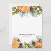 ラスティック オータム パンプキン ブライダルシャワー 招待状 (裏面)