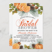 ラスティック オータム パンプキン ブライダルシャワー 招待状 (正面/裏面)