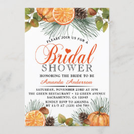 ラスティック オータム パンプキン ブライダルシャワー 招待状