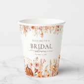 ラスティック オータム パンプキン ブライダルシャワー 紙コップ (正面)