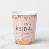 ラスティック オータム パンプキン ブライダル シャワー 紙コップ (裏面)