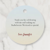 ラスティック オータム フェイバリット バチェロレッテ パーティー サンクス フェイバータグ (裏面)