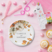 ラスティック オータム フォリア ウェディング ペーパープレート (パーティー)