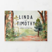 ラスティック オータム フォレスト | ボヘミアンワディング 三つ折り招待状 (カバー)