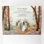 ラスティック オータム フォレスト | ボヘミアンワディング 三つ折り招待状 (内部最初)