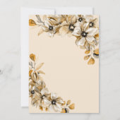 ラスティック オータム フラワーズ ウェディング セーブザデート (裏面)