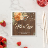 ラスティック オータム フラワーズ ブライダル シャワー スタンダードカクテルナプキン (インサイチュ)