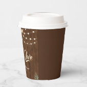 ラスティック オータム フラワーズ ブライダル シャワー 紙コップ (左)