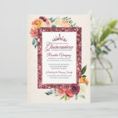 ラスティック オータム フラワール シークイン キンセアニエラ インビテーション (スタンド正面)