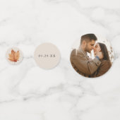 ラスティック オータム フローラル ウェディング コンフェッティ (裏面)