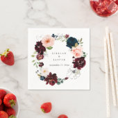 ラスティック オータム フローラル リース スタンダードカクテルナプキン (インサイチュ)