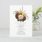 ラスティック オータム フロール ブライドズメイド ランチョン 招待状 (スタンド正面)