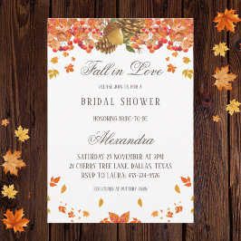 ラスティック オータム ブライダル シャワー 招待状