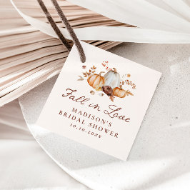 ラスティック オータム ラブ かぼちゃ フラワー ブライダル シャワー フェイバータグ