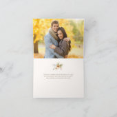 ラスティック オータム ローズ ボタニカル スクリプト サンキューカード (内部)