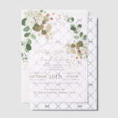 ラスティック オートム フォール ボタニカル ユーカリ ウェディング ベラム紙招待状 (オフセット (招待状))