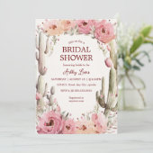 ラスティック カクタス ガーデン ウェディング 招待状 ボヘミア カクタス (スタンド正面)