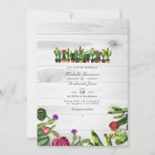 ラスティック カクタス サキュレントのQRコード招待状 ウェディング 招待状 (正面)