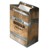 ラスティック カスタマイズ ウェディングパーティー ミディアムペーパーバッグ (裏面アングル)