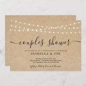 ラスティック カップル ウェディング シャワー 招待状 (正面/裏面)