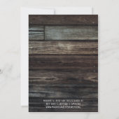 ラスティック カップル シャワー メイソンジャー ライト ボヘミア フラワーズ 招待状 (裏面)