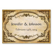 ラスティック カントリー ウエスタン ウェディング テーブル ナンバー カード (裏面)