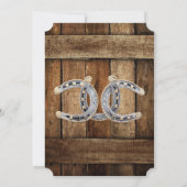 ラスティック カントリー ウエスタン ウェディング テーブル ナンバー 招待状 (裏面)