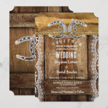 ラスティック カントリー ウエスタン ウェディング 招待状